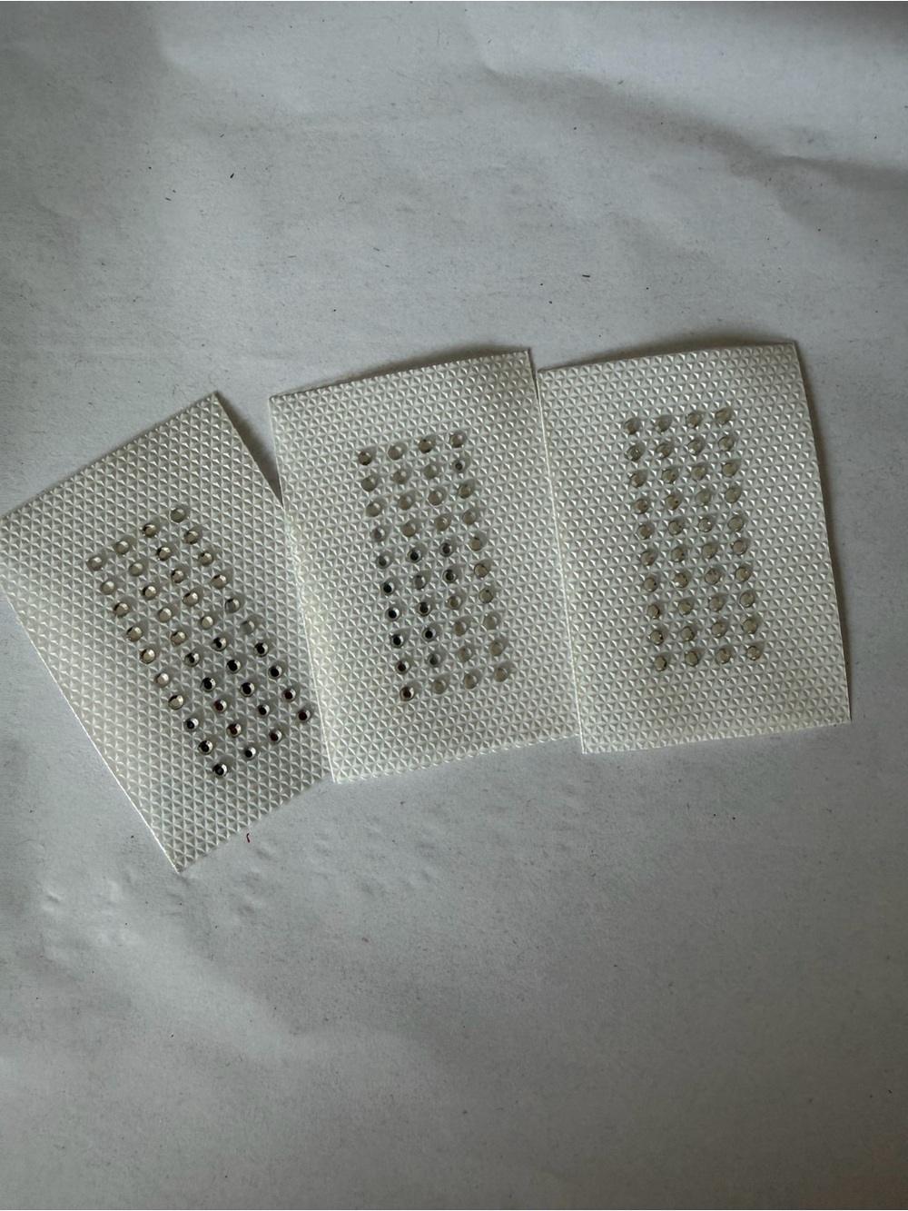 White Adhesive Crystal Accent Sheets for party - set of 3